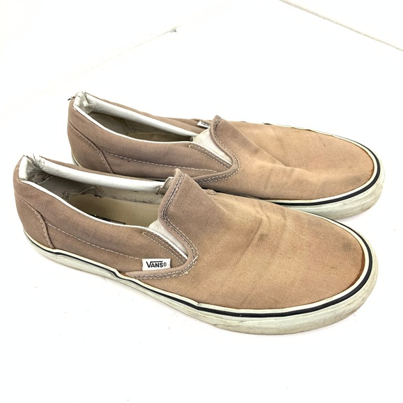 Vans Other - Vans Tan Slip on Sneaker Size 10 Men / 11.5 Women